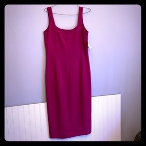 DD Collection Silk Hot Pink Sheath Dress